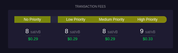 transaction fees