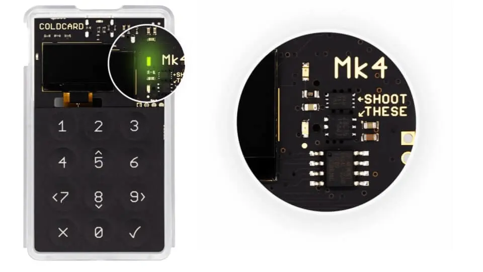 Details of the Coinkite Coldcard MK4