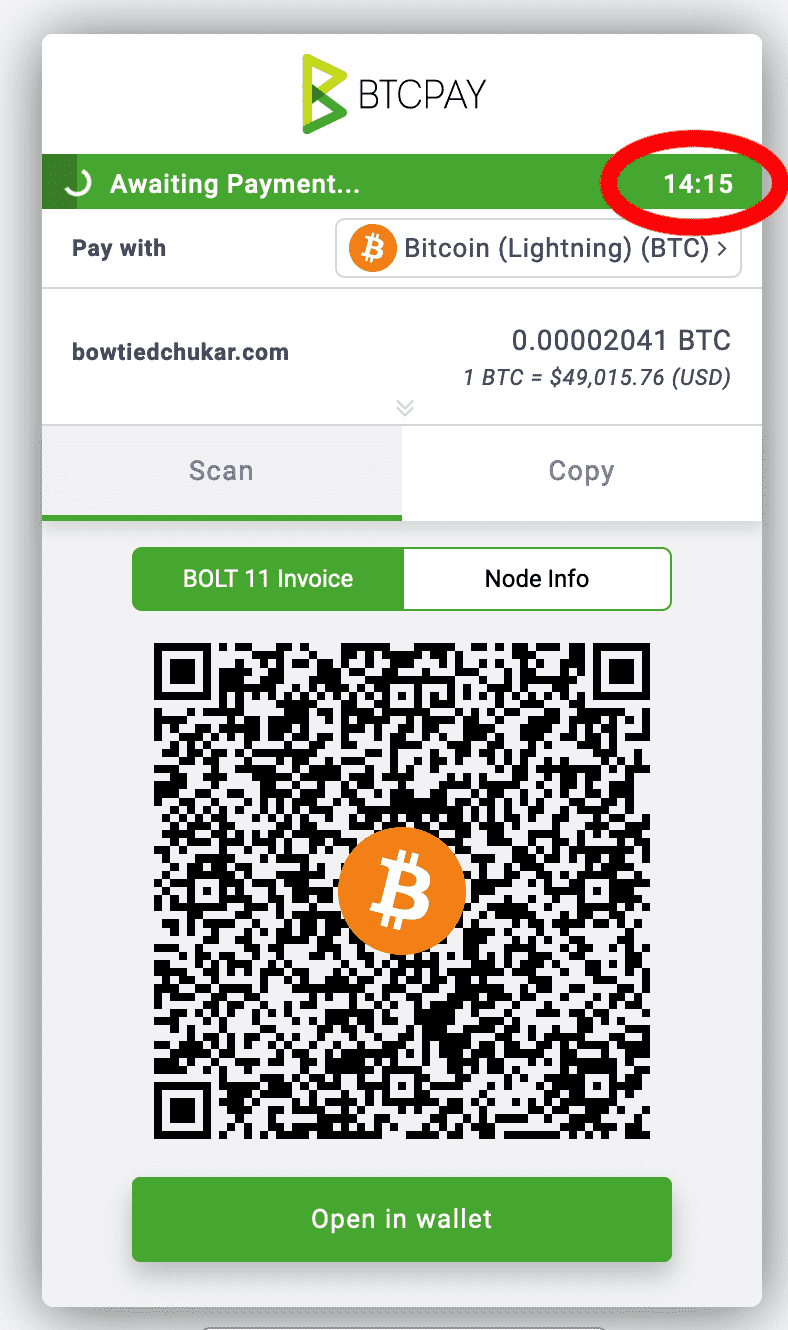 QR Code Lightning Network