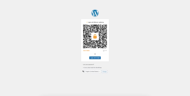 Login with Bitcoin Lightning (WordPress)