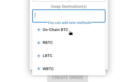 Swap destination