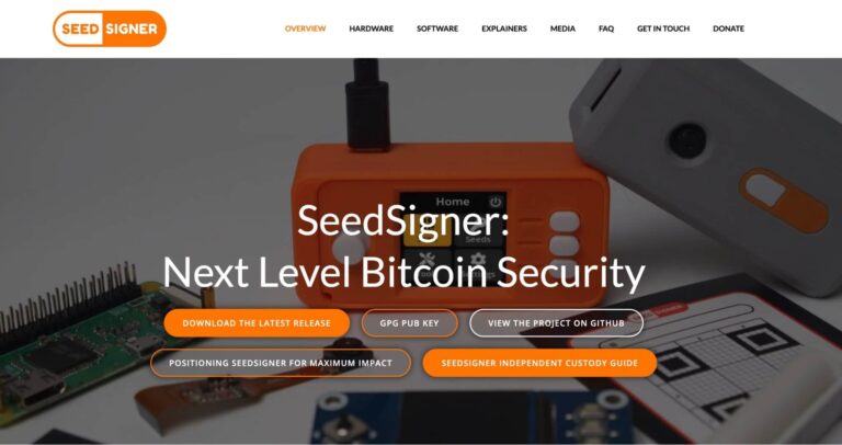 SeedSigner's website