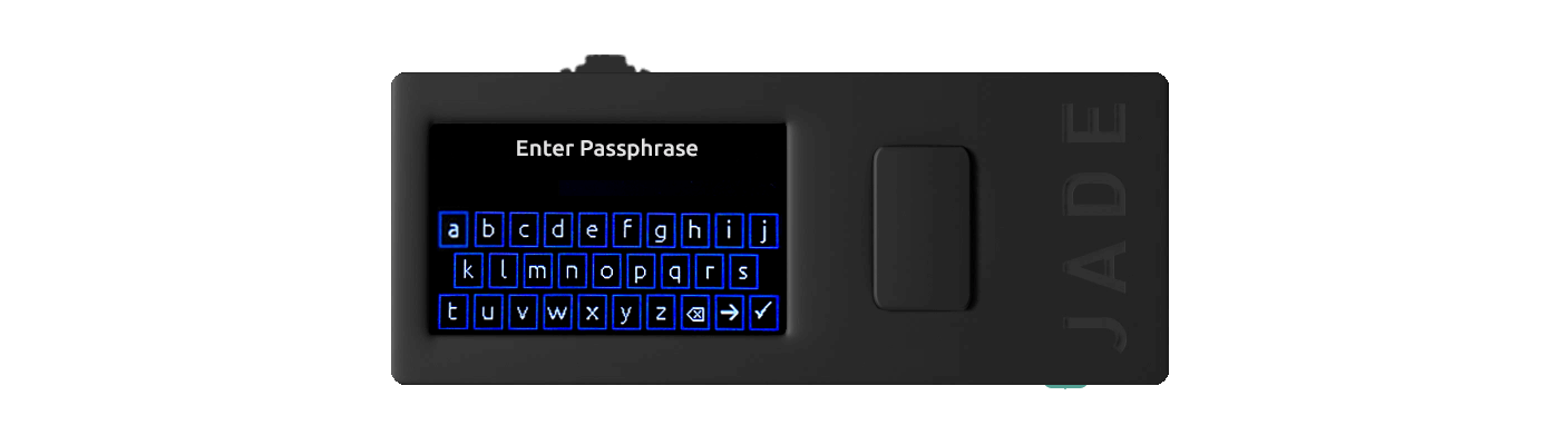 Enter passphrase screen