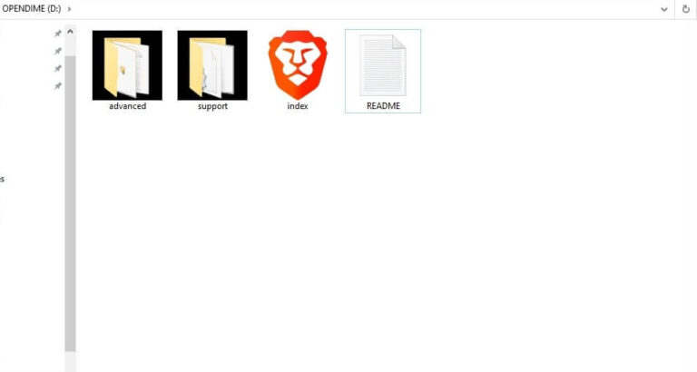 The first Opendime's folder