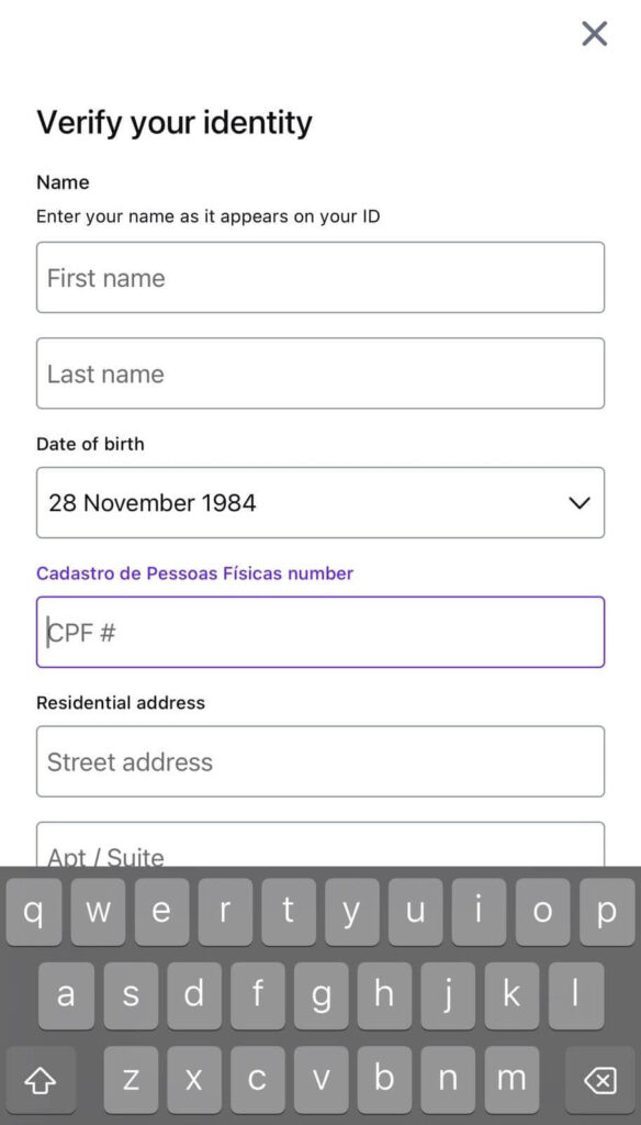 Verify your identity (name, date of birth, address, etc)