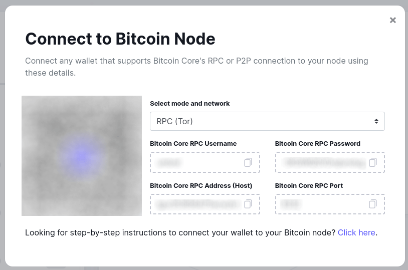 Connect your wallet to Bitcoin Node