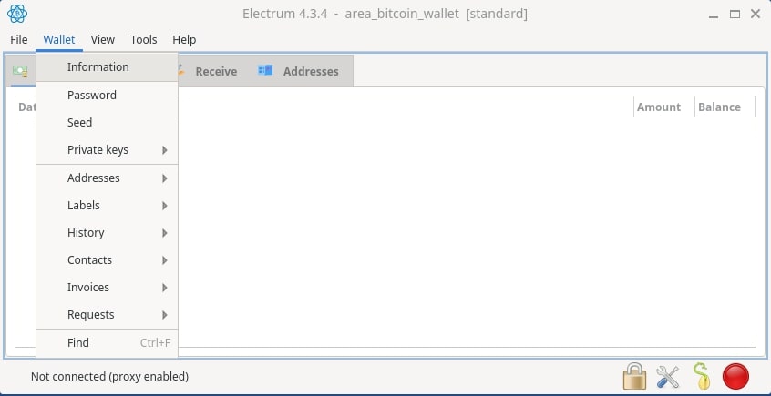 Information Electrum Wallet