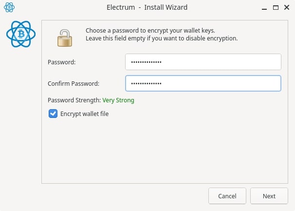 Creating a strong password on Electrum Wallet