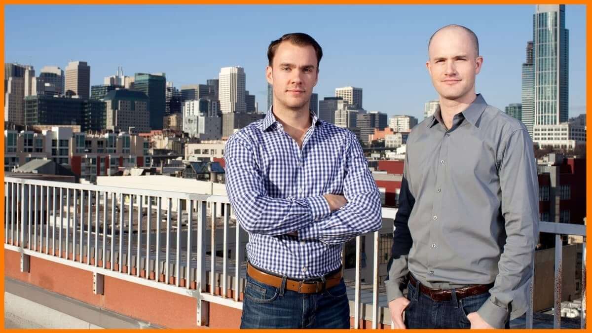 Coinbase creator's Brian Armstrong and Fred Ehrsam