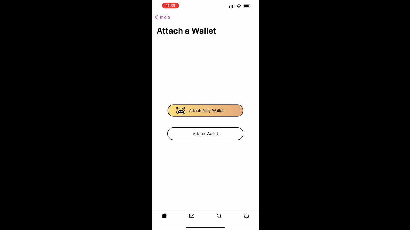 An option to attach wallet on Damus app